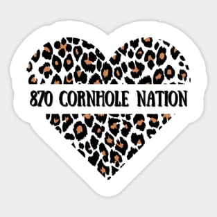 870 Heart Small Corner Logo Sticker